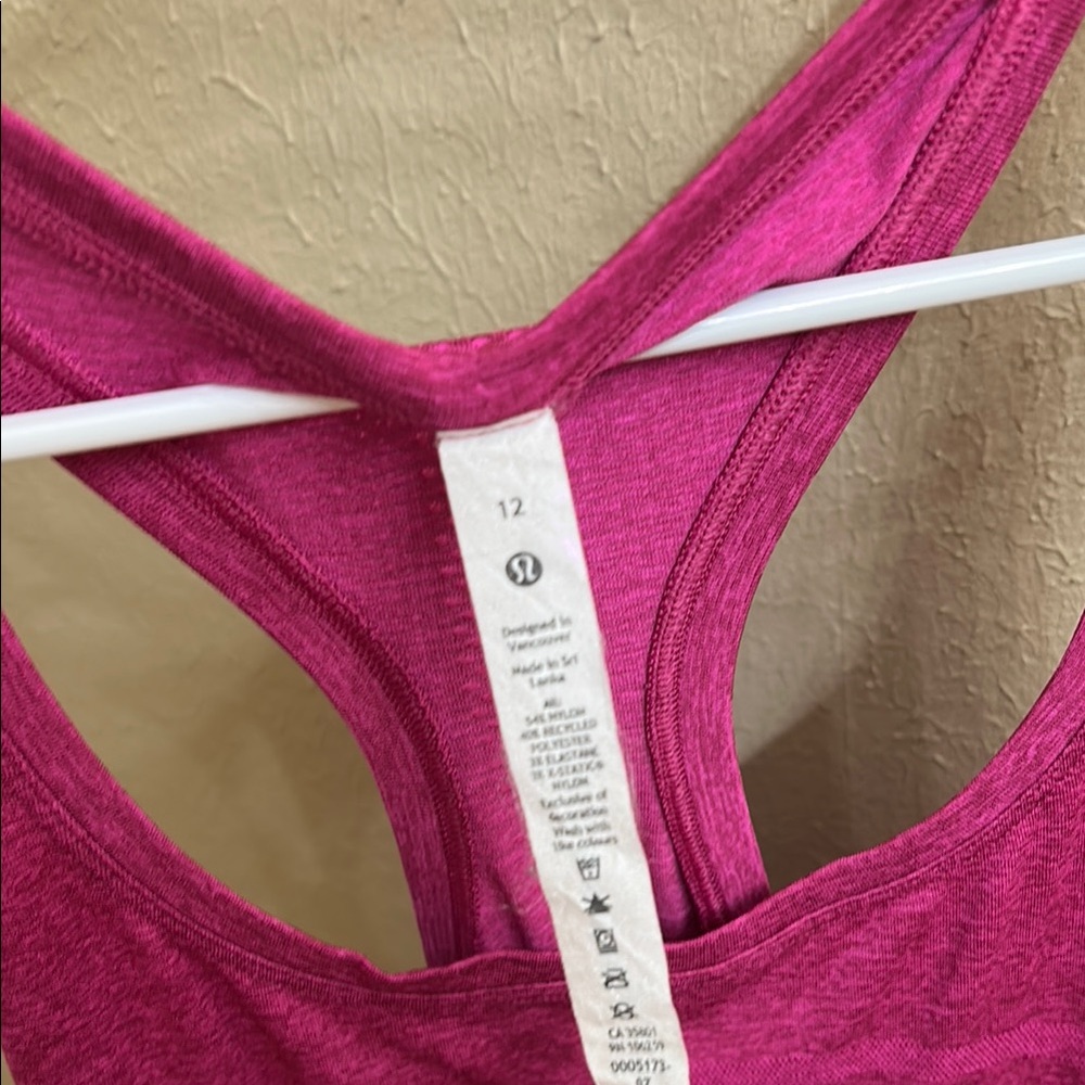 Lululemon Athletica Pink Swiftly racer back tank - Picture 2 of 4